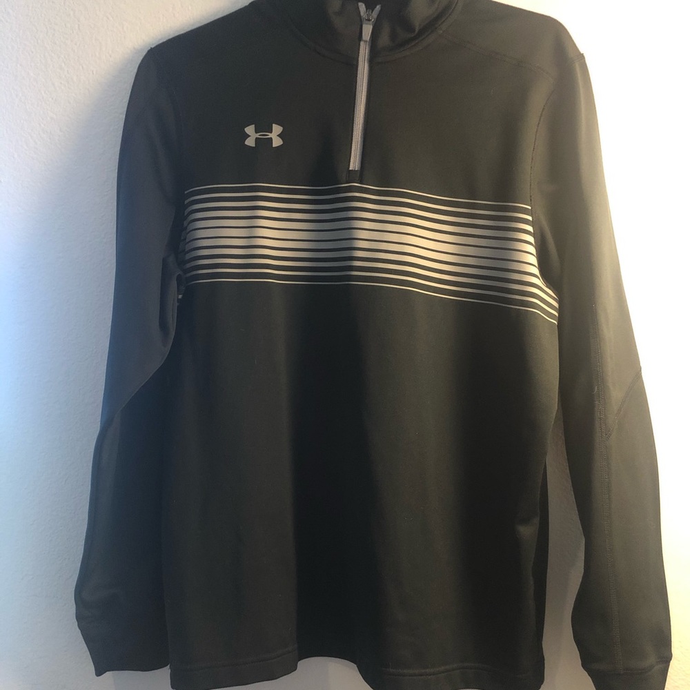 Black and grey under armour half zip